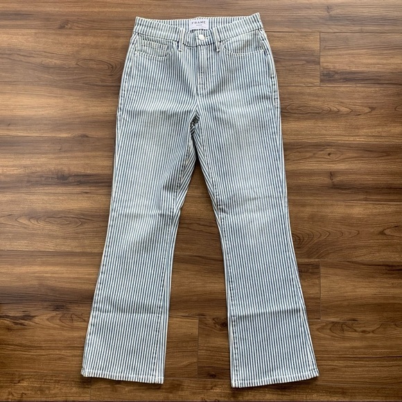 FRAME Engineer Striped Crop Mini Boot Normandie 25 - Picture 2 of 12